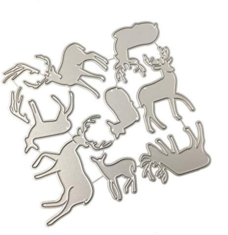 Fiico Scrapbooking Stanzschablone Hirsch Stencil Carbonstahl Einzigartig 116 x 110 mm