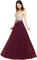 Misshow Abendkleid, lang, große Größe, sexy, rückenfrei, schick, elegant, Galakleid, bordeaux, 40
