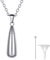 Richsteel Collier Larme Goutte Urne pour Cendres Ashes Memorial Crémation Urne-Collier de Frêne-Collier Goutte d’eau en Acier INOX 20+2 Chaîne+ Kit de Remplissage en Argenté (Boite Cadeau)