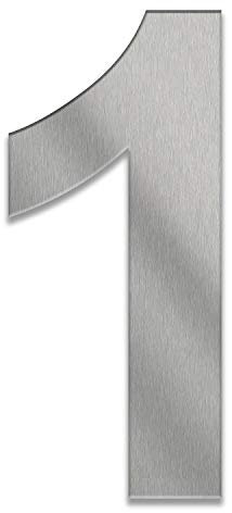 ZALAFINO Hausnummer aus Edelstahl in anthrazit/schwarz / DB703 / Edelstahl natur 0-9 und a-f - Größe konfigurierbar (20 cm, 1)
