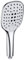 JOHO Quadratisch Handbrause Brausekopf Duschkopf Duschbrause mit Tastendruck 3Strahlarten Chrom