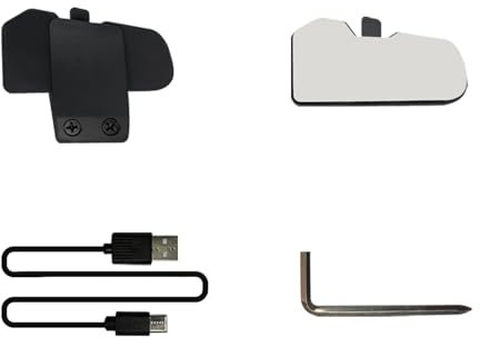THOKWOK TK-X2 Accessoire Intercom de Moto, avec Câble Haut-Parleur de Type-C, avec Microphone à Pperche et Mmicrophone à Bouton