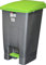 Sterling Ventures Large Heavy Duty Waste Rubbish Recycling Pedal Wheelie Bin with Coloured Lid (70L, Green Lid)