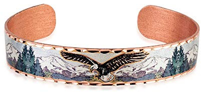 Artisan Kupfer Herren Damen Unisex Adler Armbänder Manschette offen Adler Manschette Verstellbar