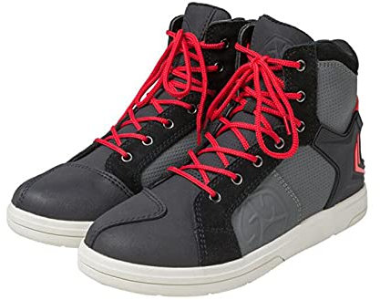 Sebasty Stivali Corti da Equitazione Impermeabili da Moto Estivi da Uomo,Scarpe da Corsa Antiscivolo per Locomotiva,Attrezzatura da Moto Antivento 39-46 Scarpe Sportive di Grandi Dimensioni,Red-46