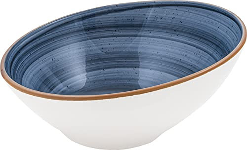 Bonna Premium Porcelain ADKVNT16KS Aura Dusk Bowl Schale, Salatschale, Schüssel, 16cm, 350ml, Porzellan, blau, 1 Stück