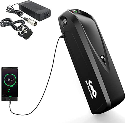 (1-7 Days Delivery) Electric Bike Battery 48V15AH Fat Tire Mountain Ebike Lithium Ion Batteries with Charger and USB Port for 250W 350W 500W 750W 1000W Bafang Mid Drive or Other Bicycle Motor