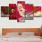 MPPSU Hunter Hisoka Anime Wanddekoration Wohnzimmer Leinwandbild Jugendzimmer Poster Set Modern 5 Teiliges Wandbild Bedroom Decor XXL Bilder Mit Rahmen 100 * 50cm
