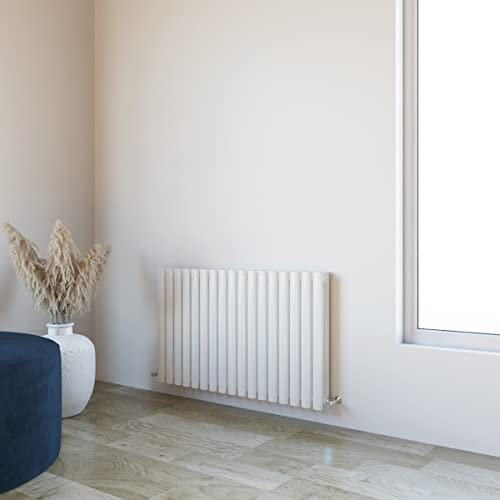 Oval Column Radiator 600x1003mm Horizontal Design Double Central Heating White Rad
