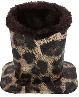 MILISTEN Plüschgekleidete Brille Halterstand Anti- Scratch- PU- Leder- Brillenhalter für Schreibtische Oder Nachttische Leopard