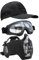 Yzpacc Airsoft Half Face Maske mit Brille Hut Set Taktische Masken Full Face Ohr Protective Baseball Cap für CS Halloween und Cosplay Game (A)