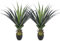 Keeplush Künstliche Agave Groß 120cm, Klein Künstliche Pflanzen mit Stacheln, Kunstpflanze für Wohnzimmer Haus Büro Balkon Garten Veranda, Terrasse Innen und Außen Deko (2 Stück)