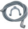 FIGEVIDA Tubo di scarico, 2,0 m, per lavatrice Whirlpool Bauknecht 482000022642, Ariston Indesit C00054869, terminali angolati/dritti, diametro 30/19 mm, con arco di supporto