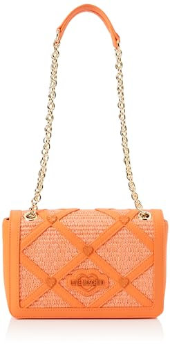 Love Moschino Damen Schultertasche, Orange Schultertasche, Orange