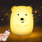 JOPHEK Veilleuse Bébé Ours Tactile, 9 Couleurs 3 Modes Veilleuse, en Silicone, Veilleuse Led Rechargeable, avec Fonction Minuterie, Télécommande, pour Enfant Chambre Cadeau