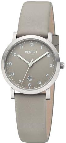 REGENT Flache Damenuhr Titan 30 mm 5 ATM Quarz Analog Taupe 3268.90.12