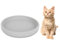 Lollanda -Futternapf für Katzen, Silikon Futterschale, Trinkschale oval, Silikonnapf breit für Trockenfutter und Nassfutter (18x2.5cm, Grau)