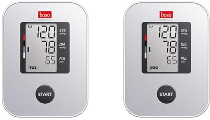 boso medicus X - Bestes Oberarm-Blutdruckmessgerät Stiftung Warentest 5/2016, 11/2018 und 9/2020 mit Einknopfbedienung, großem Display und Arrhythmie-Erkennung – Mit Standard-Manschette (22-32cm)