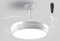 LEDUNI ® Ventilador techo con luz 84W Ventilador Invisible Ultra Silencioso con Mando a Distancia y Aspas Retráctiles Función verano-invierno Controlador incorporado (Blanco Nielo)