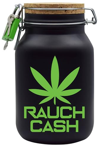 Spardose Rauch Cash Geld Geschenk Idee Schwarz XL