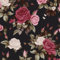 VOLEAAR Dunkle Blumen-Tapete, Rosen-Kontaktpapier, Boho-Wandpapier, zum Aufkleben auf Regale, Schubladen, Vinyl, selbstklebend, Schwarz / Rosa, 44,5 cm x 300 cm