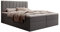 MyBed Allen Boxspringbett Modernes Polsterbett mit Kopfteil und Bettkasten 180x200 Bonnell-Matratze H2 und Topper Dunkelgrau Jasmine96 Superweich Schlafzimmer