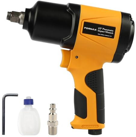 FORNAX Druckluft-Schlagschrauber, 1/2-Zoll-Antrieb, robust, 228,6 m-Lbs, max. Lösedrehmoment, pneumatischer Schlagschrauber, 8000 U/min, für Reifenwechsel und Autoreparatur