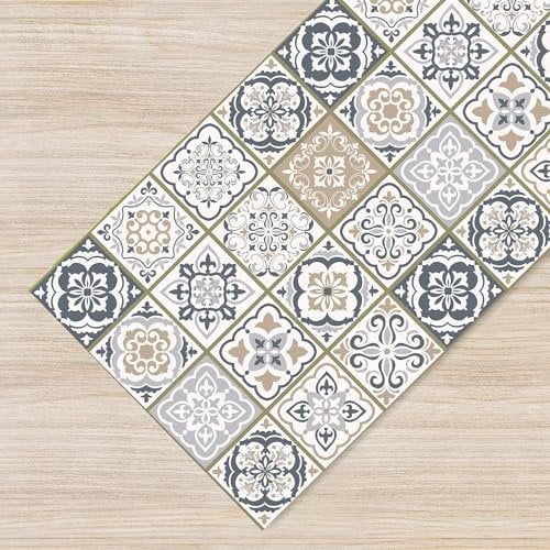 Il Gruppone Passione Casa Tappeto Cucina Antiscivolo Made in Italy Passatoia Antimacchia Multiuso Corridoio Soggiorno Lavabile in Lavatrice - 50x250 - PiastrellaMod2