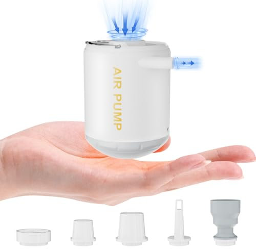 Pumper de aire portátil, bombardeo de aire de aire eléctrico con bombardeo de aire portátil con led inflexión rápida mini colchón de aire de aire con bolsas de aspirador de anillo de natación de pisc