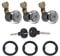 CANTONDZ Lot de 3 Cylindre de serrure de porte avec 2 clés Barillet de serrure de porte avec clés Compatible avec CITROËN Berlingo Xsara PEUGEOT Partner Picasso 252522 9170.G3 9170.CW