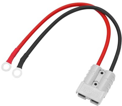 Yuhtech Battery Connector, 50A Battery Quick Connect Disconnect Connector with 10AWG O-Ring Battery Connector Cable, Plug for Trailer Winches Electric Forklift, Motorhome, Tractors, Boats