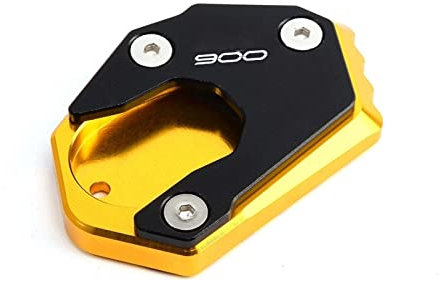 BAYDE Standverlängerungspolster Motorrad Modifiziertes Zubehör Seitenständer Pad Vergrößerer Ventilkappen Für Z 900 900RS 2017-2022(Gold,1)