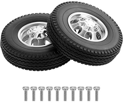 Ukbzxcmws 2PCS Upgrade Felge Reifen Hinten 7-Speichen Spielzeug Zubehör 1/14 Hobby T