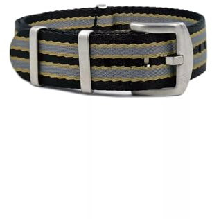 WB Original Premium Nylon-Uhrenarmband | New-Bond - 22 mm - Schließe: Silber Gebürstet | Nylon | Ersatz-Armband