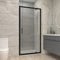 NRG 1000mm Black Bathroom Pivot Shower Door Cubicle Enclosures 6mm Safety Glass