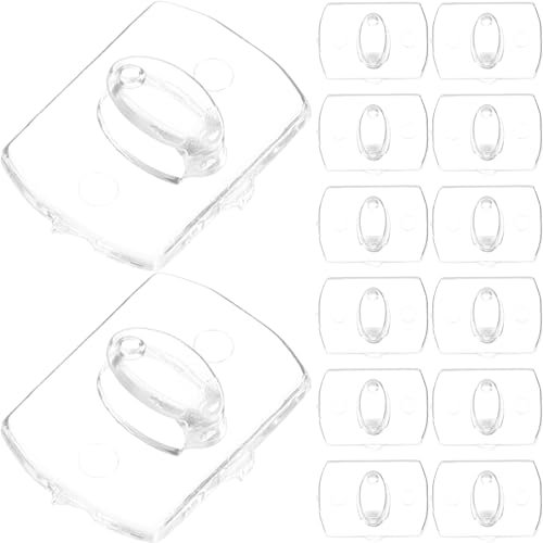 HOLIDYOYO 20piezas Mini Clips Adhesivos Transparentes Para Luces De Festival Ganchos De Pared Sin Daños Para Decoración y Organización De Joyas