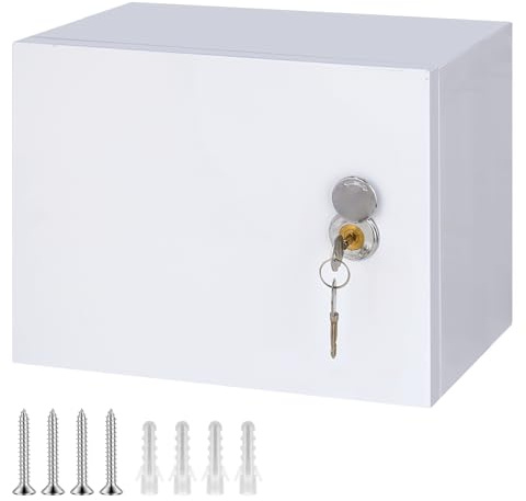 CHENGPI Caja Electrica de Superficie con Protector de Fuga 2P 32A y 2 * Tomas de Corrient 250V/16A, Caja de Distribución con Microcontador 220V 5(60) A para Cableado - 8 Módulos
