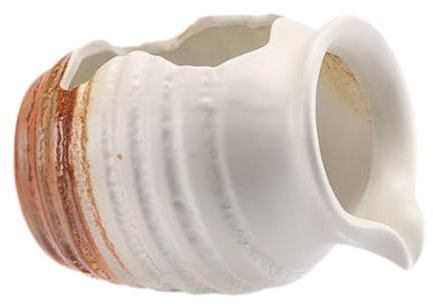 KESOTO Dekorativer Keramiktopf, Wasserfall, Desktop Wasserbrunnen, Tontopf mit Zirkulierendem Wasser für Die Landschaftsgestaltung Im Freien, Innenhof, Garte, Weiß