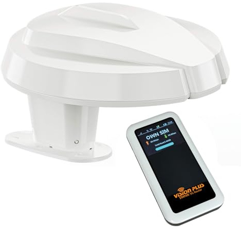 Vision Plus Status 270 Wi-Fi Antenna with 5G Router for Caravan, Campervan & Motorhome - White