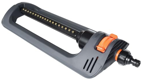 Dorccsi Sprinkler für den Hof, automatischer Schwingregner mit 19-Loch-Messingdüsen, Gartengerät-Bewässerung für Rasen und Garten, Schwingregner, Rasensprenger