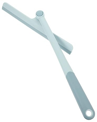BAZEITFLOW 360° Rotatable Window Squeegee Blue Water Scraper Glass Cleaning Tool Single-side Shower Door Cleaner Bathroom Glass Wiper