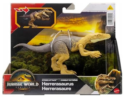 Jurassic World Rebirth Strike Attack Herrerasaurus - Einzigartiges, authentisches und mögliches Dinosaurier-Spielzeug