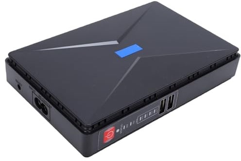 Sxhlseller Mini-USV, 10400 MAh, 18 W, Unterbrechungsfreie Stromversorgung mit 5 V, 9 V, 12, 15, 24 Ausgang, Backup-Batterie für WLAN-Router, Modem, Überwachungskamera und DSL-Geräte (EU-Stecker)