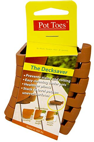 Bosmere Pot Toes, Terra-cotta (Pack of 6)