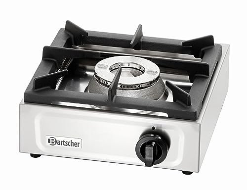 Bartscher 1059503 Gaskocher 1K650 mit einer Kochstelle, 10,8 kg, silber/schwarz