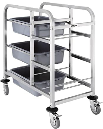 Vogue Servicewagen aus Edelstahl, 900 x 820 x 440 mm