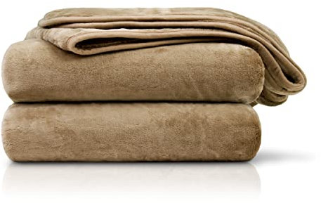 Amago - Kuscheldecke, Cashmere-Feeling, 130 x 170 cm - Taupe