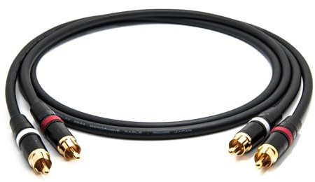 enoaudio Mogami 2534 Quad Câble Paire (L,R) Stéréo Professionnel | Neutrik Gold RCA | HiFi - 7,0 m