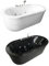 Bagno Italia Vasca da bagno freestanding con idromassaggio 185x95 10 getti bianca o nera I
