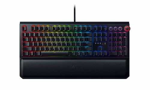 Razer BlackWidow Elite Tastiera meccanica da gaming full-size con controlli multimediali e supporto per il polso ergonomico, Nero, Italian Layout